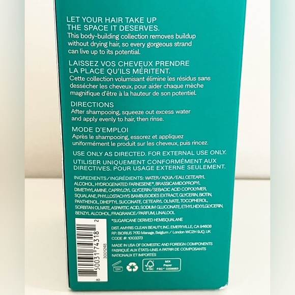 JVN Embody Daily Volumizing Conditioner with Biotin Full Size 10 oz NIB - Picture 13 of 15